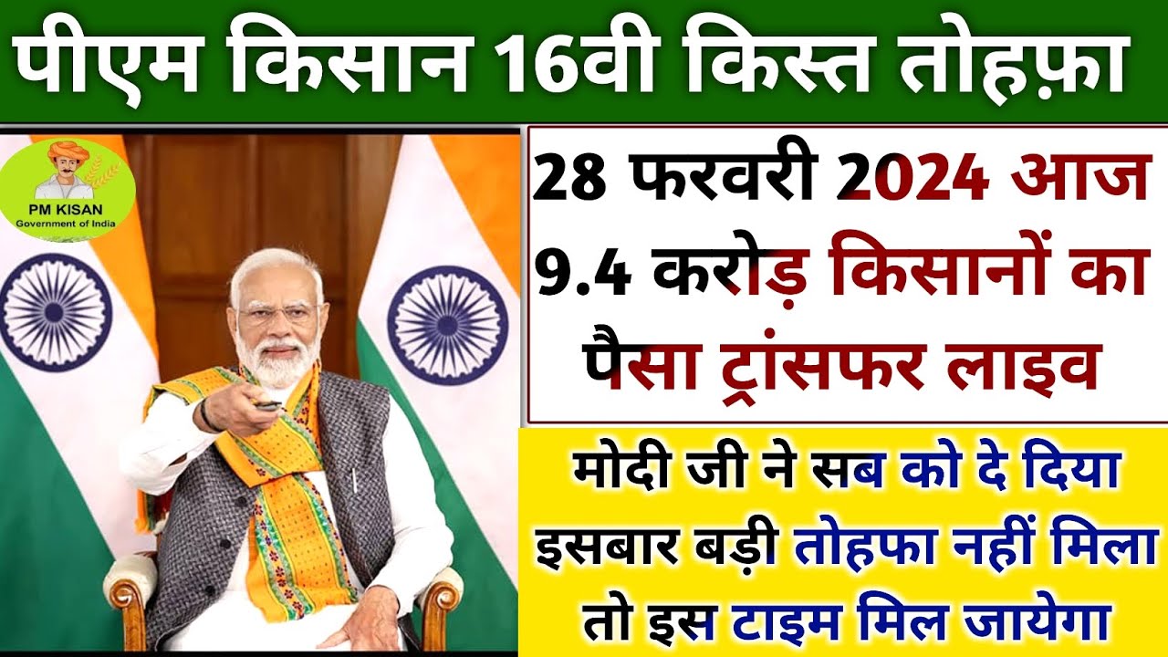 PM Kisan 16th Installment Date 2024